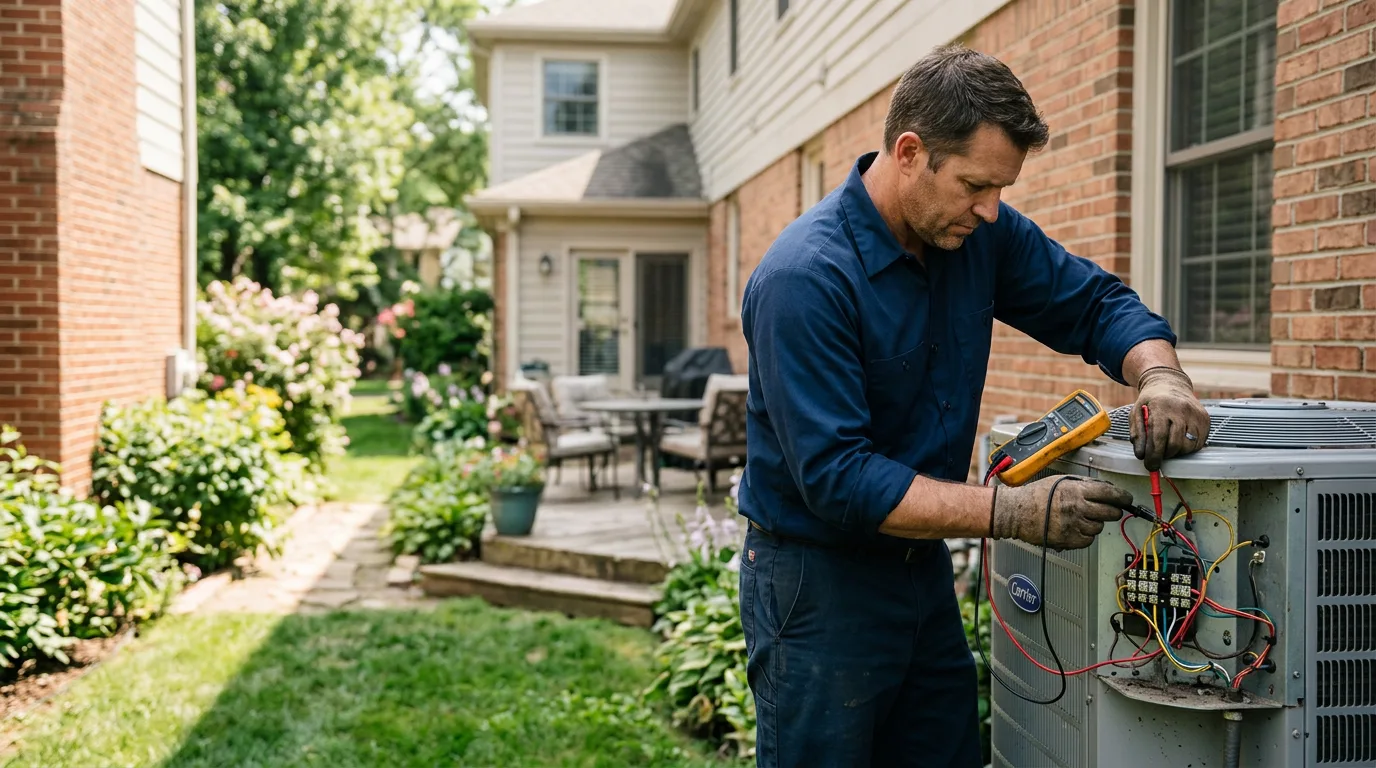 HVAC technician working near Jamestown, NY